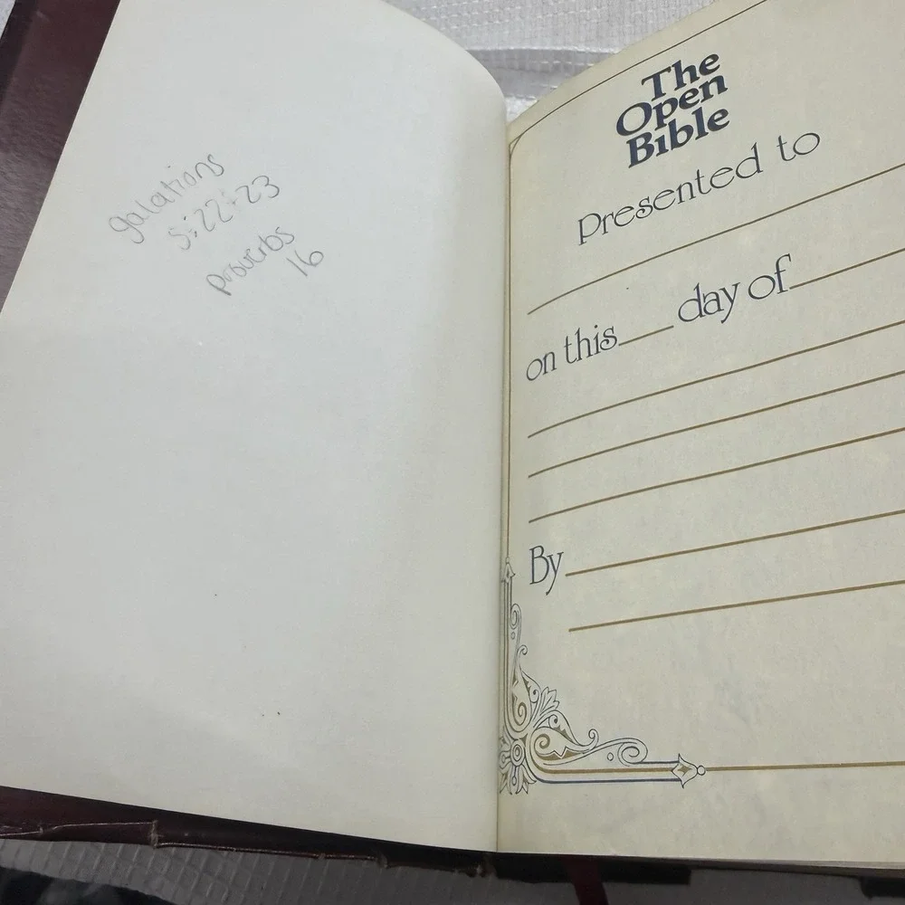 Nelson Open Bible 1985 KJV Expanded Edition Genuine Leather Soft Cover‎ Red